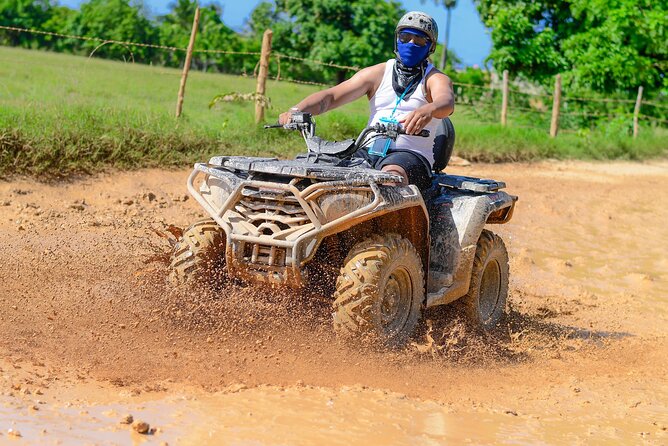 4X4 ATV adventure in Punta Cana to the cenote and Macao beach - Los Hoyos del Salado cenote: a 25-foot-deep water cave stop