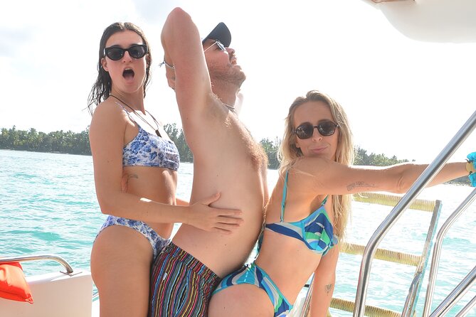 Boots and Booze in Punta Cana, A COUNTRY Party Boat Cruise - Staff energy and the photo keepsake moment