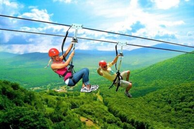 Buggy, Horse and Zip Line with Lunch included from Punta Cana - Macao zip line course: 8 carbon lines and a suspension bridge