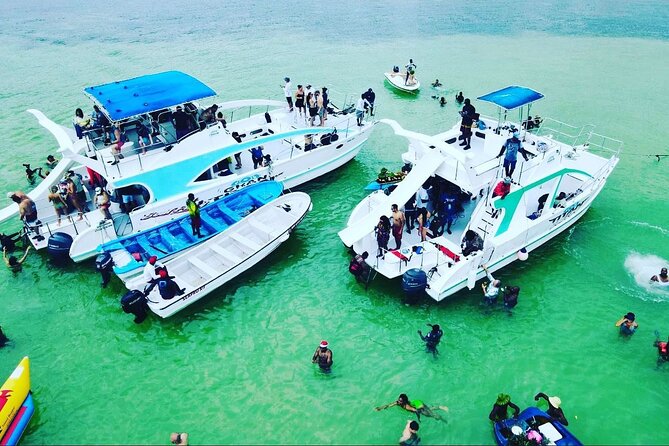 Catamaran party in Punta Cana with open bar, music and more - Stop 3: Bavaro Natural Pool Swim With Unlimited Drinks
