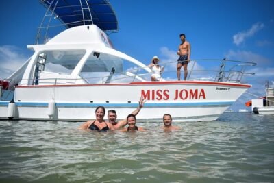 Experience for families and friends by private boat with pick-up - Stop 2 at Playa Los Corales: dolphin viewing platform (not included)