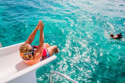 Float & Feast Private Party Cruise with Premium Buffet & Open Bar - Snorkeling, the natural pool stop, and how the water time works