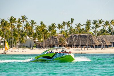 PACKAGE DEAL Catamaran- Snorkeling - Hooka Diving - Parasailing - Entering The Catamaran: Punta Cana’s Party-Boat Formula