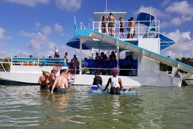 Party Boat in Punta Cana - Booze Cruse - Natural Pool Swim: Knee- to Waist-Deep Water and a Coral Terrace Setting