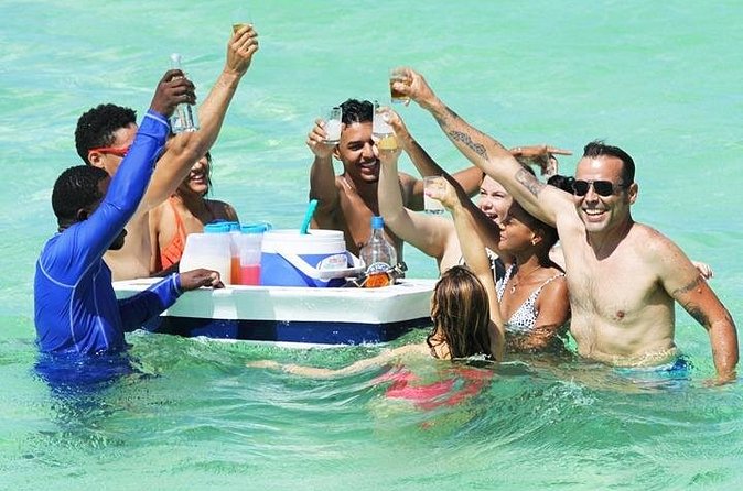 Party Boat in Punta Cana with Drinks and Transportation Included - The natural pool in Bavaro: the long stop with open bar energy