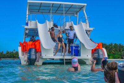Private Luxury Double Slide Party Boat - What’s on board: open bar, snacks, and a crew that runs the show