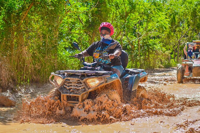 Punta Cana ATV Adventure - Taíno Freshwater Cave at Domitai Park: cool water, sacred roots, and careful footing