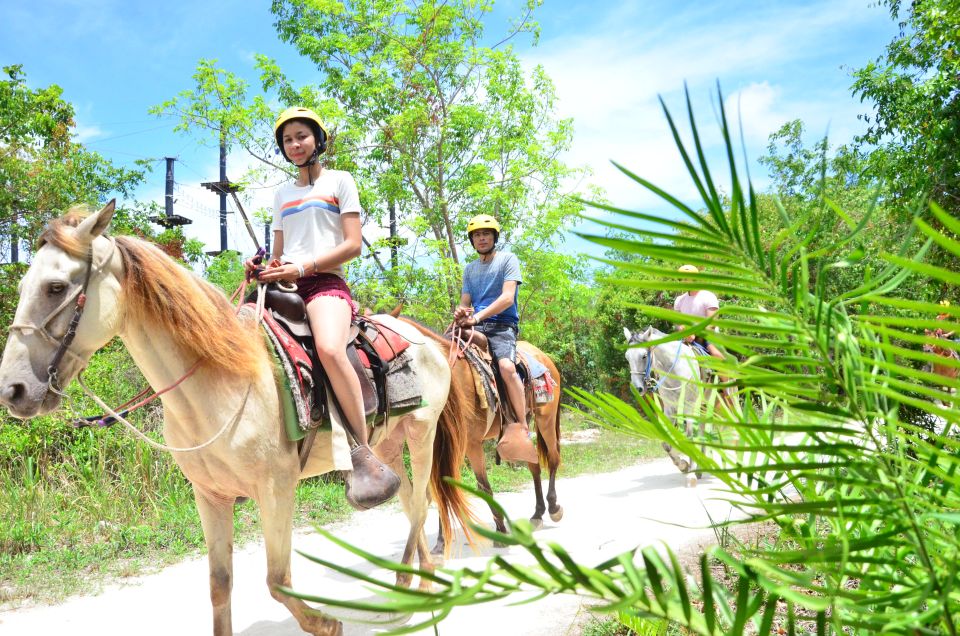 Punta Cana: Bávaro Adventure Park Horse Riding & Waterfalls - The horseback ride: quiet trails, set rules, and real timing