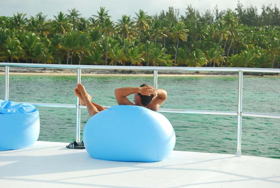 Punta Cana Floating Ocean Spa Experience with Massage & Yoga - Floating mattress time: the sea does the therapy
