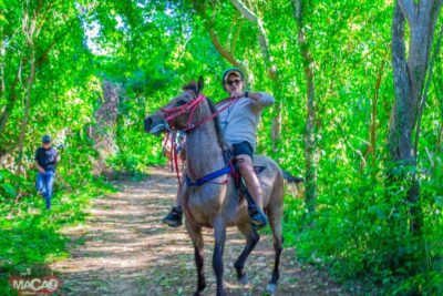 Punta Cana Horseback riding & Sunset + beach + free pick-up - The Ranch setup: class, helmets, then you’re off