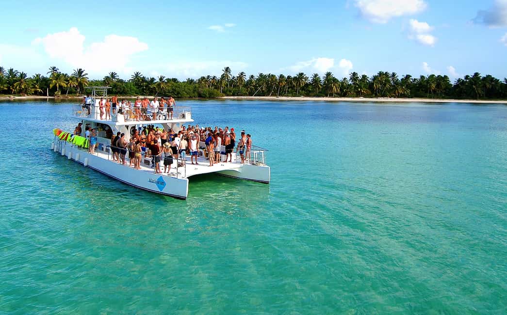 Punta Cana: Marinarium Snorkeling Cruise - What the ride looks like on the double-deck catamaran