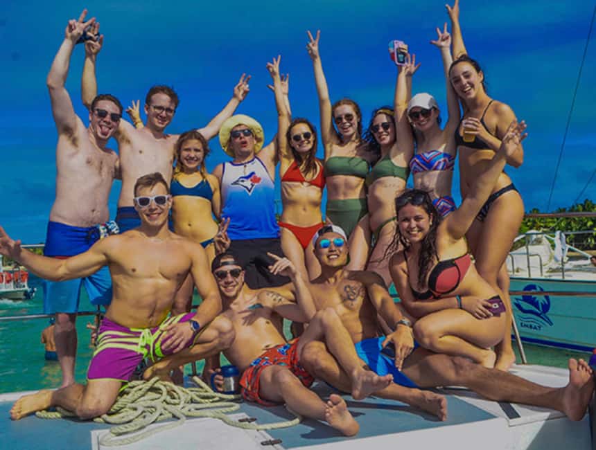 Punta Cana: Party Catamaran with Snorkeling & Private Beach - Natural Pool Break with Palm-Tree Views