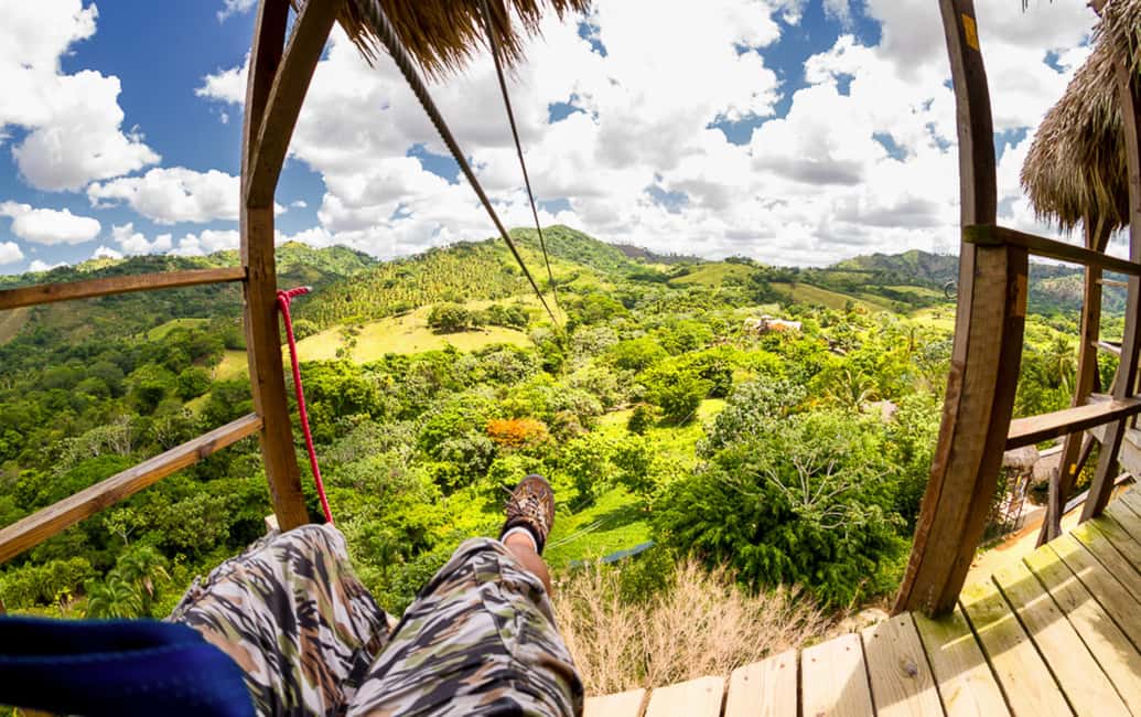 Punta Cana: Ziplines Adventures & Monkeyland Entry - The zip line course: side-by-side racing, 18 platforms, and long cables