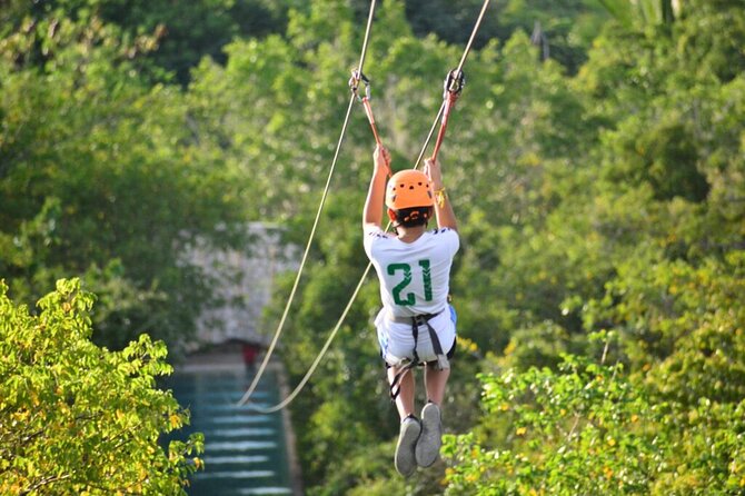 Punta Cana Ziplines, Hanging Bridge, and Waterfall Pool Adventure - The Himalayan hanging bridge and the Blue Lagoon Cenote