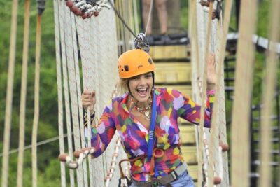Punta Cana Ziplines, Hanging Bridge, and Waterfall Pool Adventure - Six-line zip lines and the Mega Splash water landing
