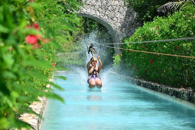 Punta Cana Ziplines, Hanging Bridge, and Waterfall Pool Adventure - Waterfall pool time: the cool-down that matters