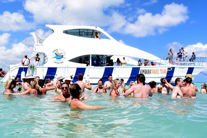 Sand-Bar Punta Cana Party Boat unlimited drinks, snorkeling Vibes - The Sandbar Swim and Boat Slide: Where the Photos Happen