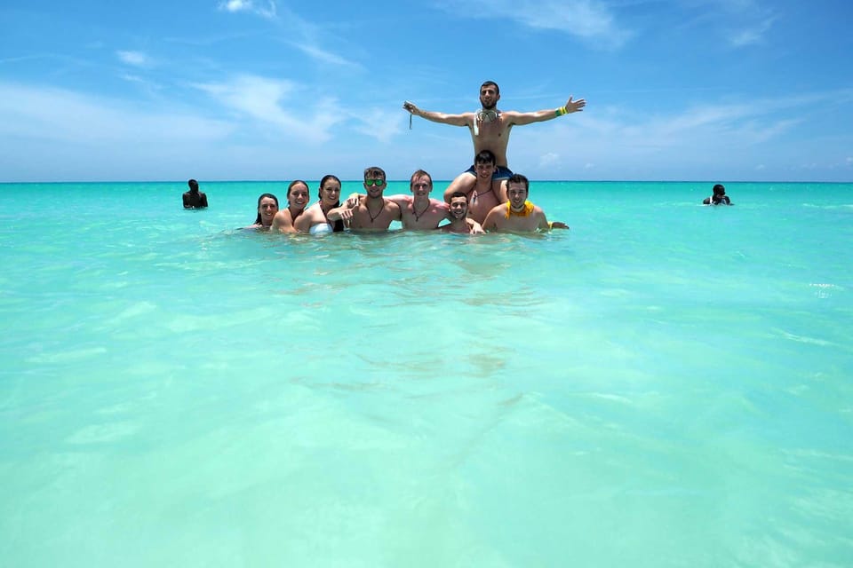 Saona island small group boat with water slide with lunch - Natural Pool Starfish Viewing: 90 minutes you should use wisely