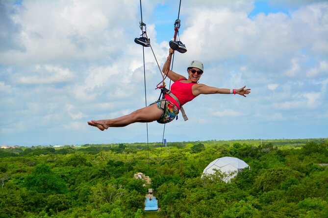 Zip Line Adventure or Zipline (Canopy) in Punta Cana - On the cables: what the 7 parallel system feels like